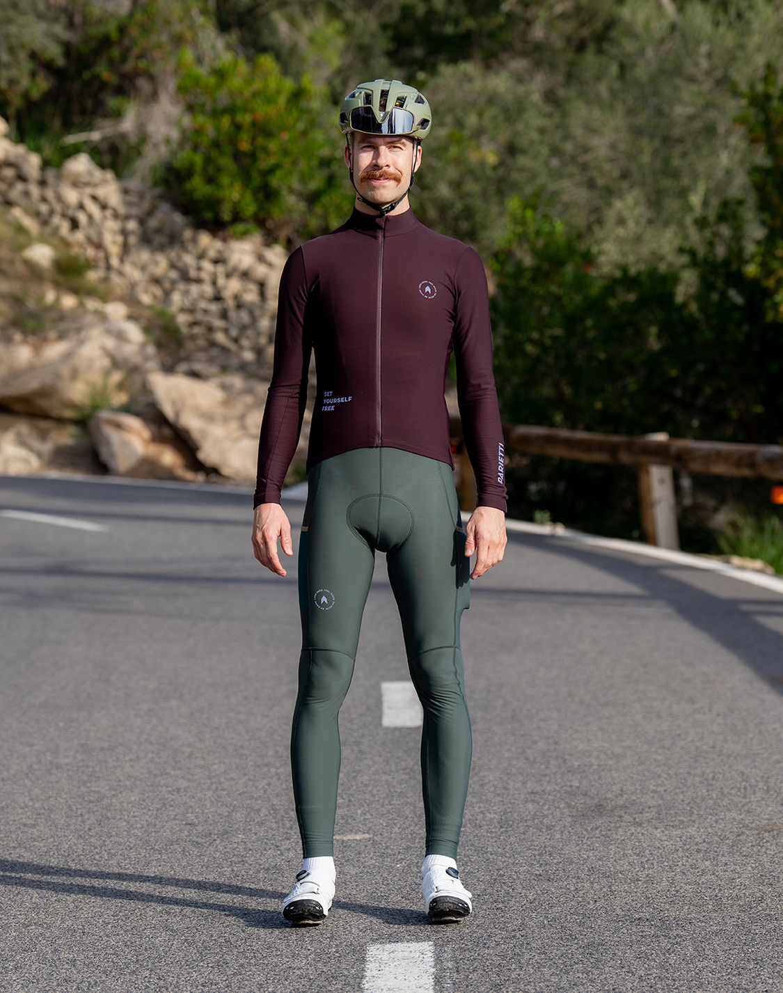 Men's Freeride Thermal Bib Tights — Ash Forest