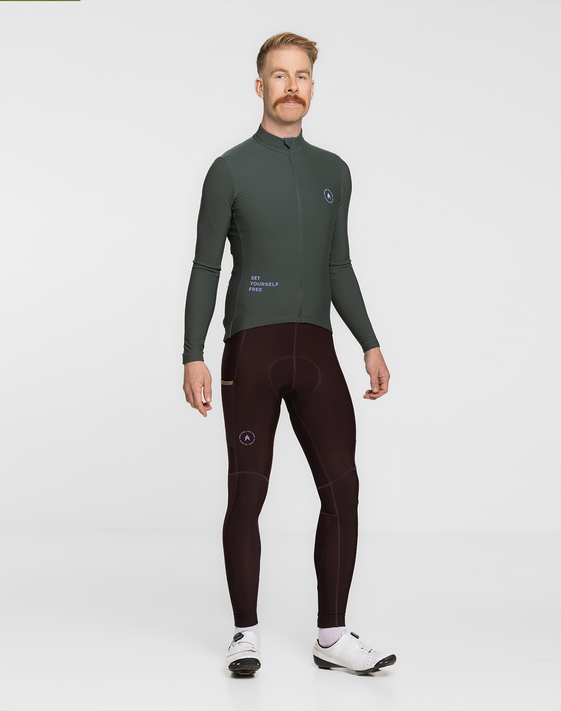 Men's Set Yourself Free Thermal Jersey — Ash Forest